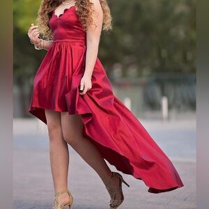Windsor Red High Low Dress